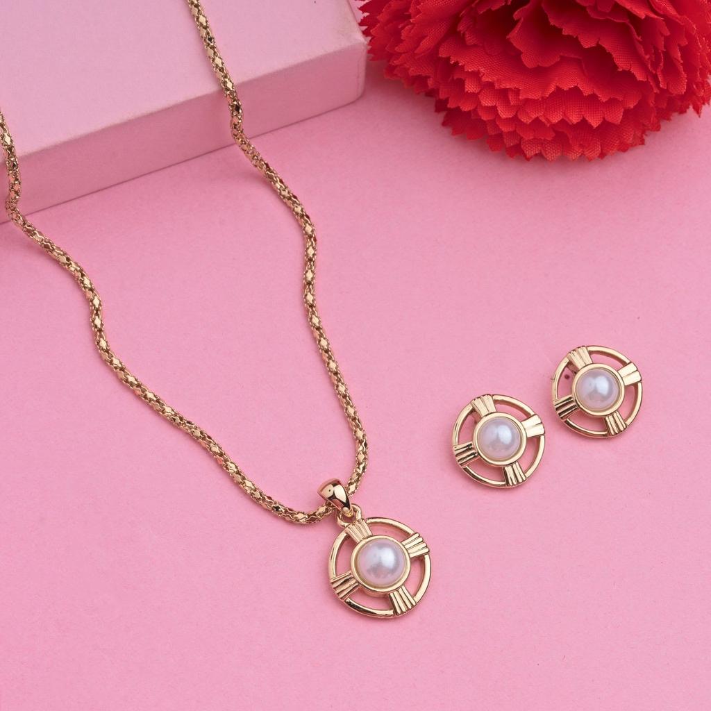 Набор подвесок-цепочек Estele с позолоченным жемчугом 24 карата для женщин