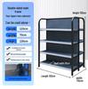 Four-Post Gray Display Rack for Convenience, Stationery, and Mother & Baby Stores, Multi-Layer Single/Double-Sided Snack Shelving.