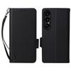 For Sony Xperia 1 VII Case with Wrist Strap Litchi Texture PU Leather Wallet Phone Cover