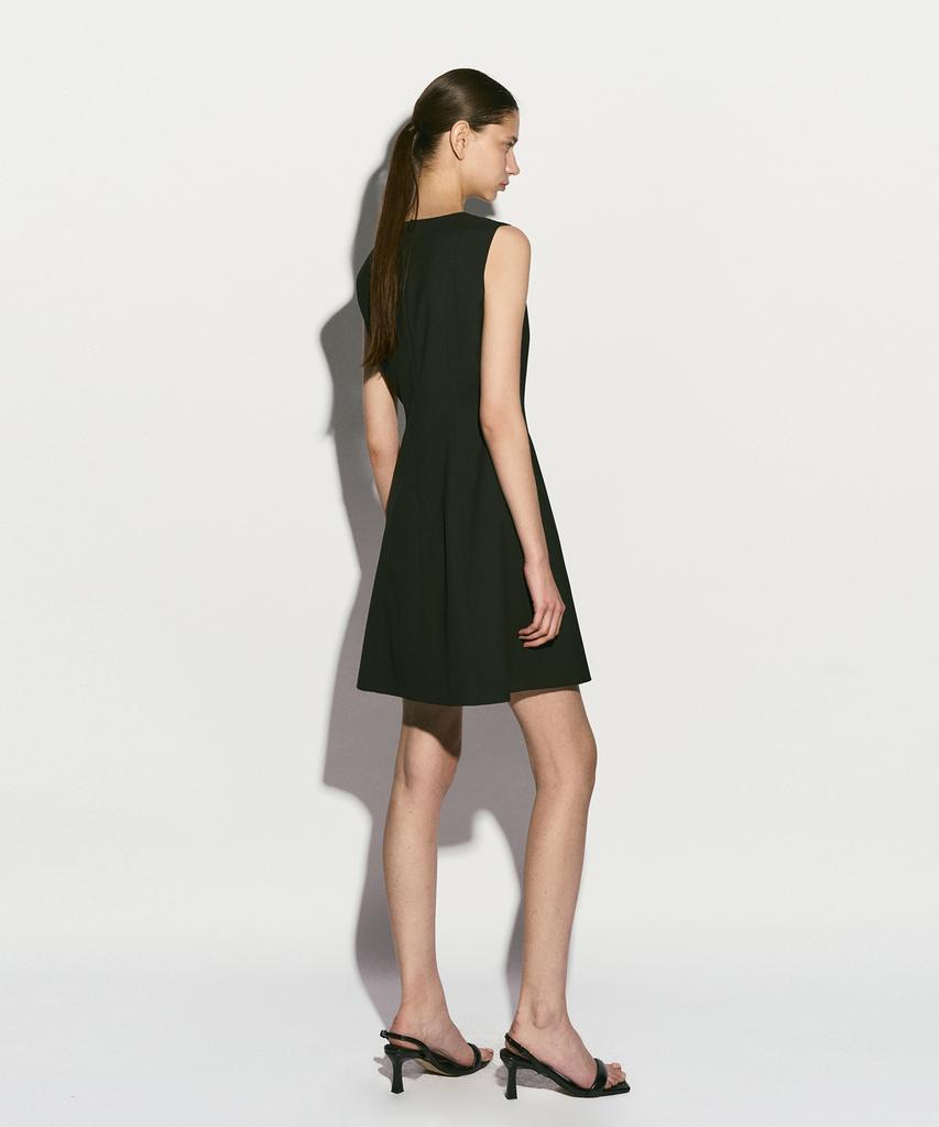 Rie Logo Plaque Sleeveless Mini Dress