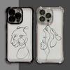 Животное Женщина Девушка Лицо Линия Funda Для iPhone 17 Pro 16 15 14 13 12 11 Pro Max Чехол 17 Plus 17E 16E 17Air Силиконовый Чехол для Телефона