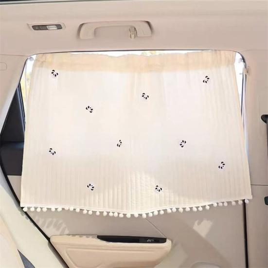 Автомобильная штора для окна, моющаяся мягкая тканевая занавеска с принтом, светозащитная теплоизоляция, универсальная защита от солнца