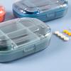 Portable Travel Pill Case 6 Grids Tablet Storage Container Moisture-proof Pill Organizer Clear View Large Capacity Small Pill Box