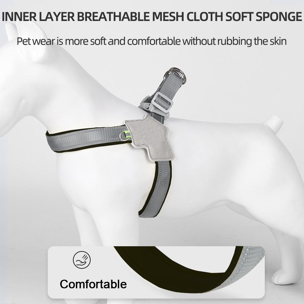 Dog Vest Harness Mesh Breathable Chest Strap For Small Dogs Cats Reflective No Pull Puppy French Bulldog Pet Outdoor Supplies