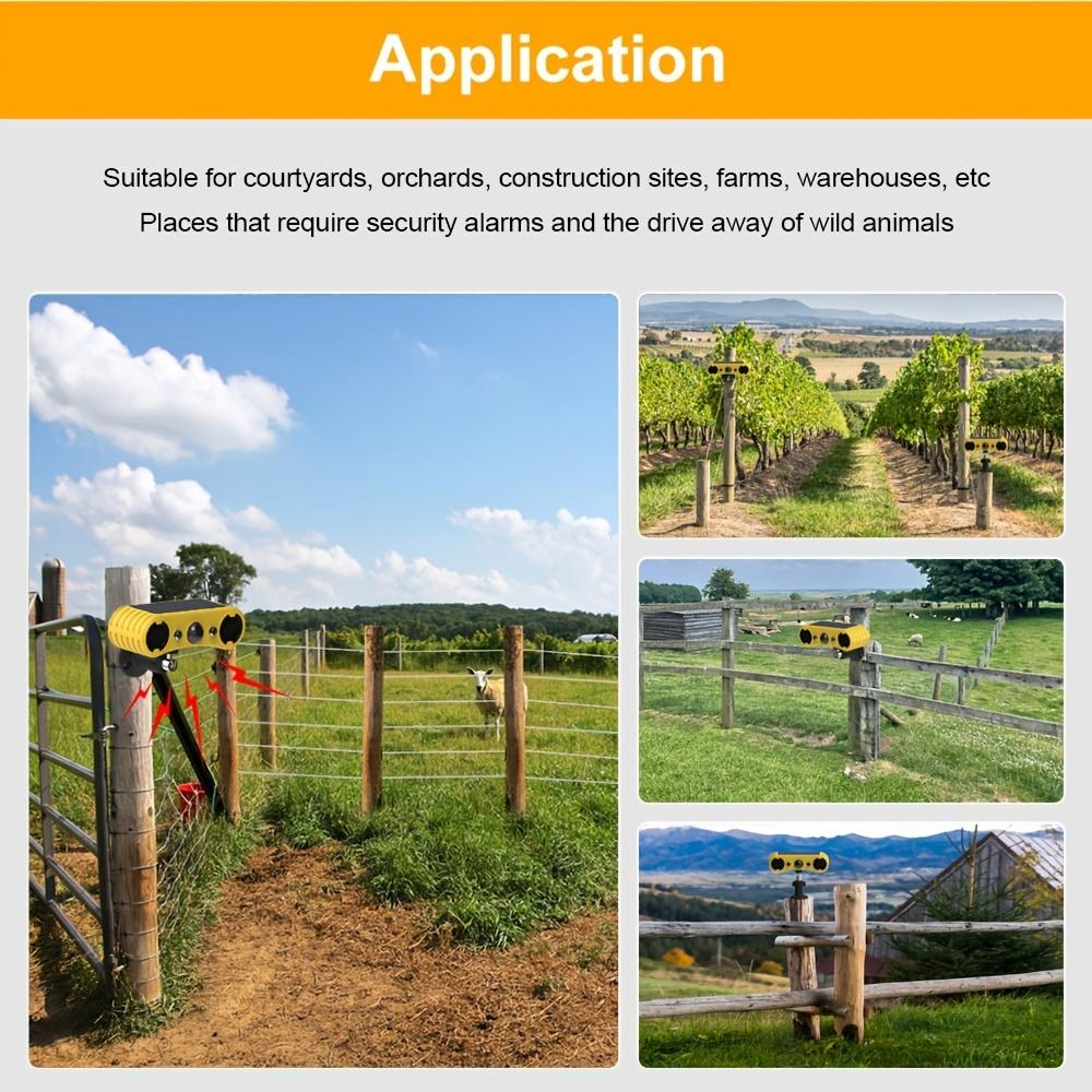 129Db Motion Detector Alarm Built in 13Different Siren Outdoor Beast Repelling Device Chicken Coop