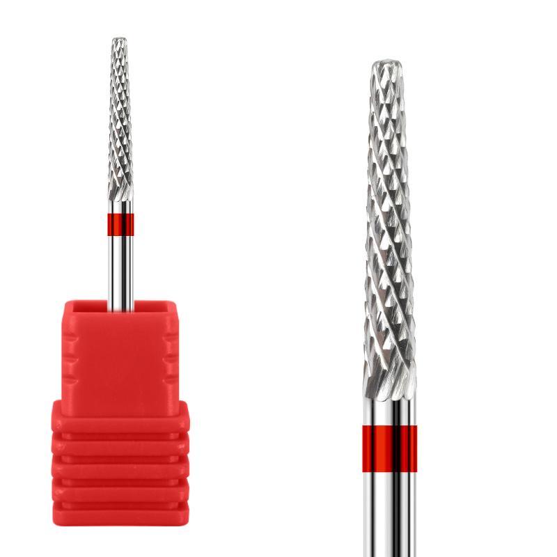 Tungsten Carbide Nail Drill Bits Durable Sharp Tip Low Friction Design For Home Manicure Professional Salon Cuticle Gel
