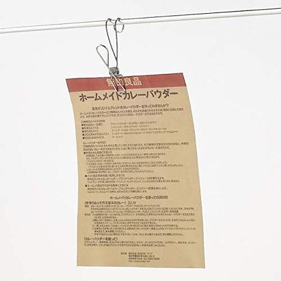 Крючок-зажим из нержавеющей стали Muji, 4 шт. Ширина 2, Глубина 5,5, Высота 9,5 см, Серебристый
