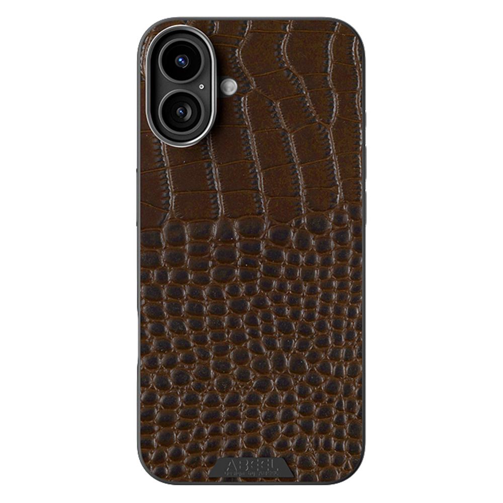 ABEEL For iPhone 16 Case Compatible with MagSafe Crocodile Texture Micro-Embossing Back Cover