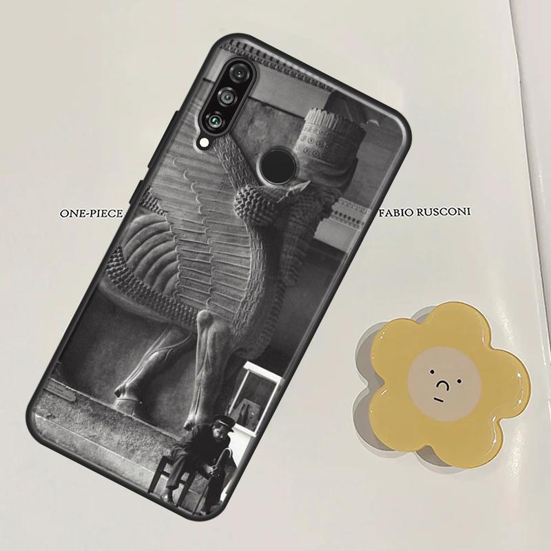 Lamassu Assyrian Winged Lion For Huawei Nova 11 9 10 SE Y60 Y70 Y90 Y61 Y91 Nova 3i 7i 8i 11i P20 P40 Lite P30 Pro Case