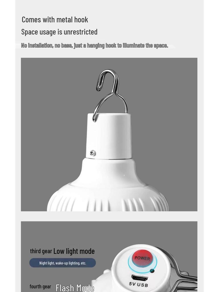 Портативный светодиодный фонарь для торговой палатки: Аварийное, Кемпинговое и Туристическое Использование