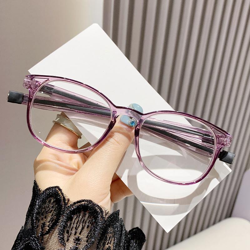 Anti-blue Reading Eyeglasses with Magnetic Straps Vintage Transparent Glasses Anti Blue Light Reading Glasses +10+40 Glasses +1.0 +4.0