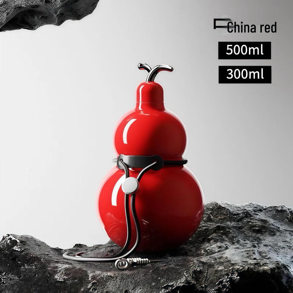 High-End Gourd Thermos: 316 Stainless Steel, Portable, Large Capacity, Unisex, Luxurious Design