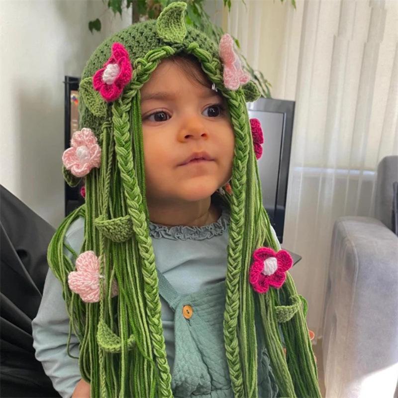 Полностью ручная вязка на Хэллоуин, креативный, забавный, цельный капюшон и маска в виде рога дьявола