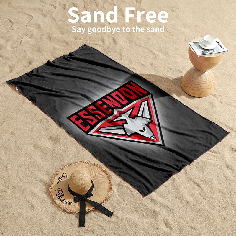 Essendon FC Beach towels also serve as bath towels summer essential a musthave for the outdoors the beach and the pool