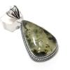 Natural Prehnite Gemstone 925 Sterling Silver Jewelry Pendant 2.25" N4h35