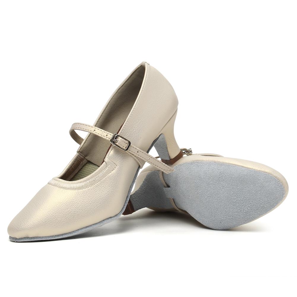 Женская обувь для современных танцев, обувь для бальных танцев на мягкой подошве с закрытым носком, средний каблук