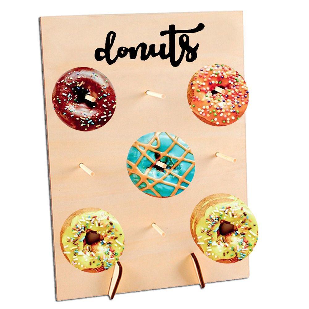 DIY Wooden Party Supplies Birthday Favour Doughnut Rack Storage Racks Donut Wall Stand Donut Holds