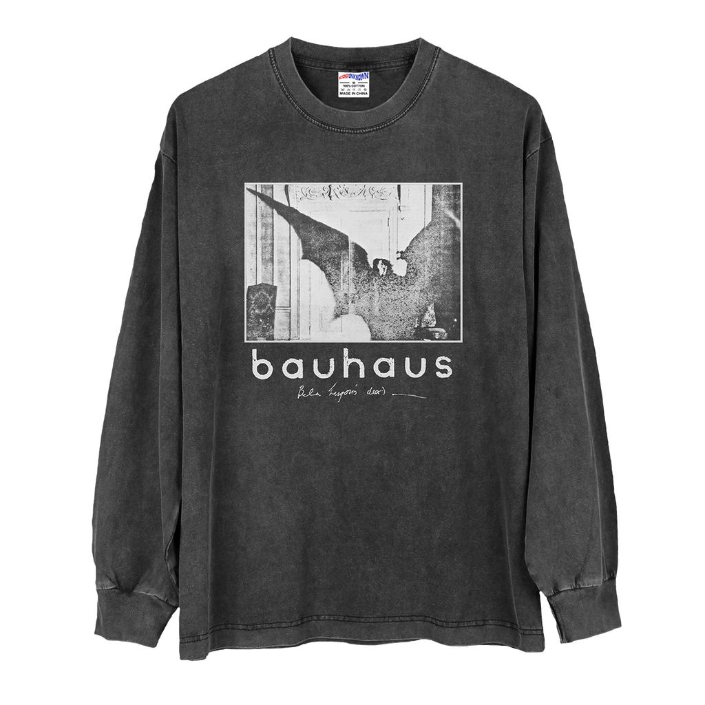 Bauhaus T Shirt Bela Lugosis Dead New Wave Goth Rock Post Punk Cocteau Twins Band Summer Mens Tops Clothes Washed Cotton Shirt