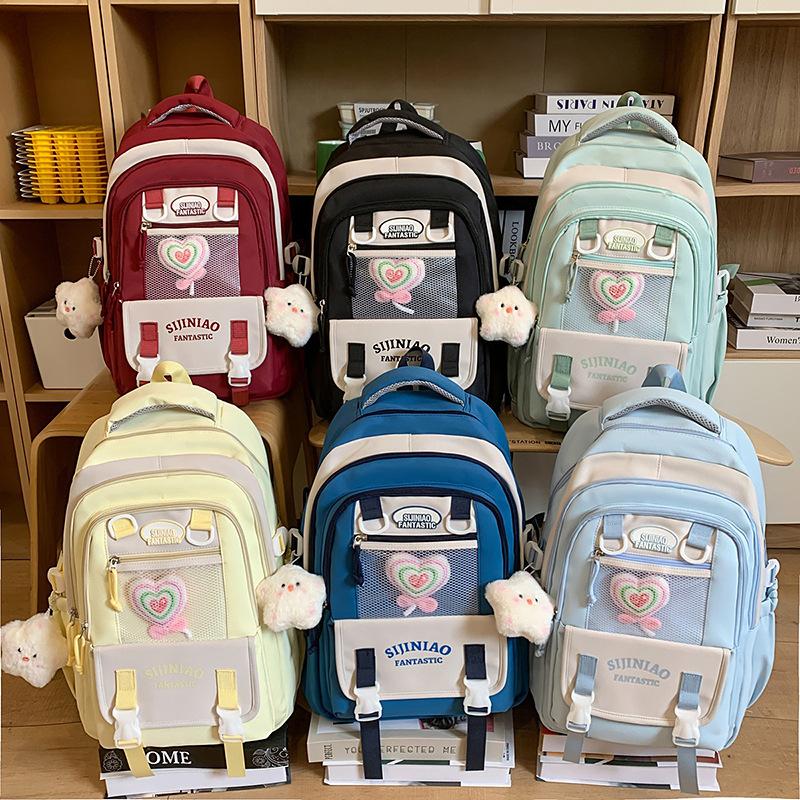 Летний новый нейлоновый рюкзак с буквенным принтом в стиле кэжуал, большой вместимости, для учеников средней школы, для пар, для улицы