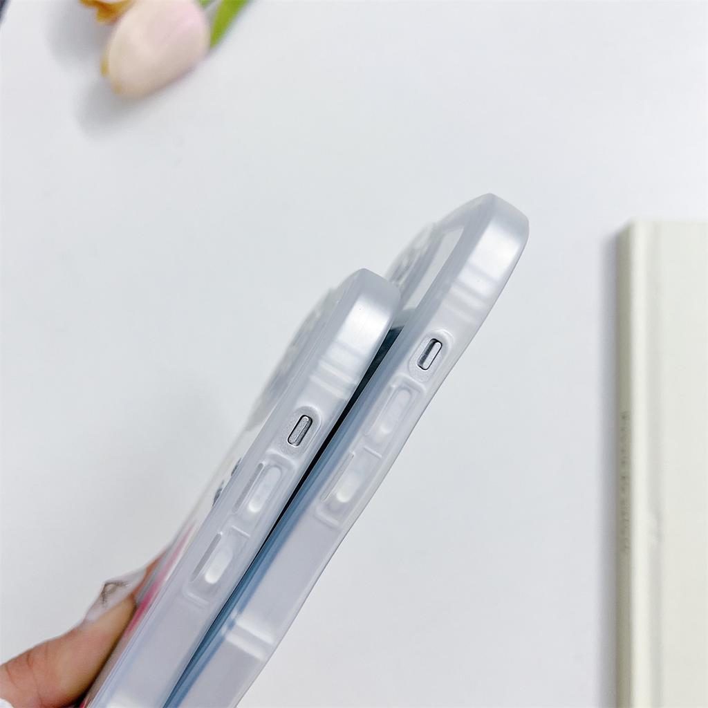 Good Fortune and Endless Love Tulip Pattern Soft TPU Shell Fashion Phone Case for iPhone Samsung Vivo Xiaomi Oppo