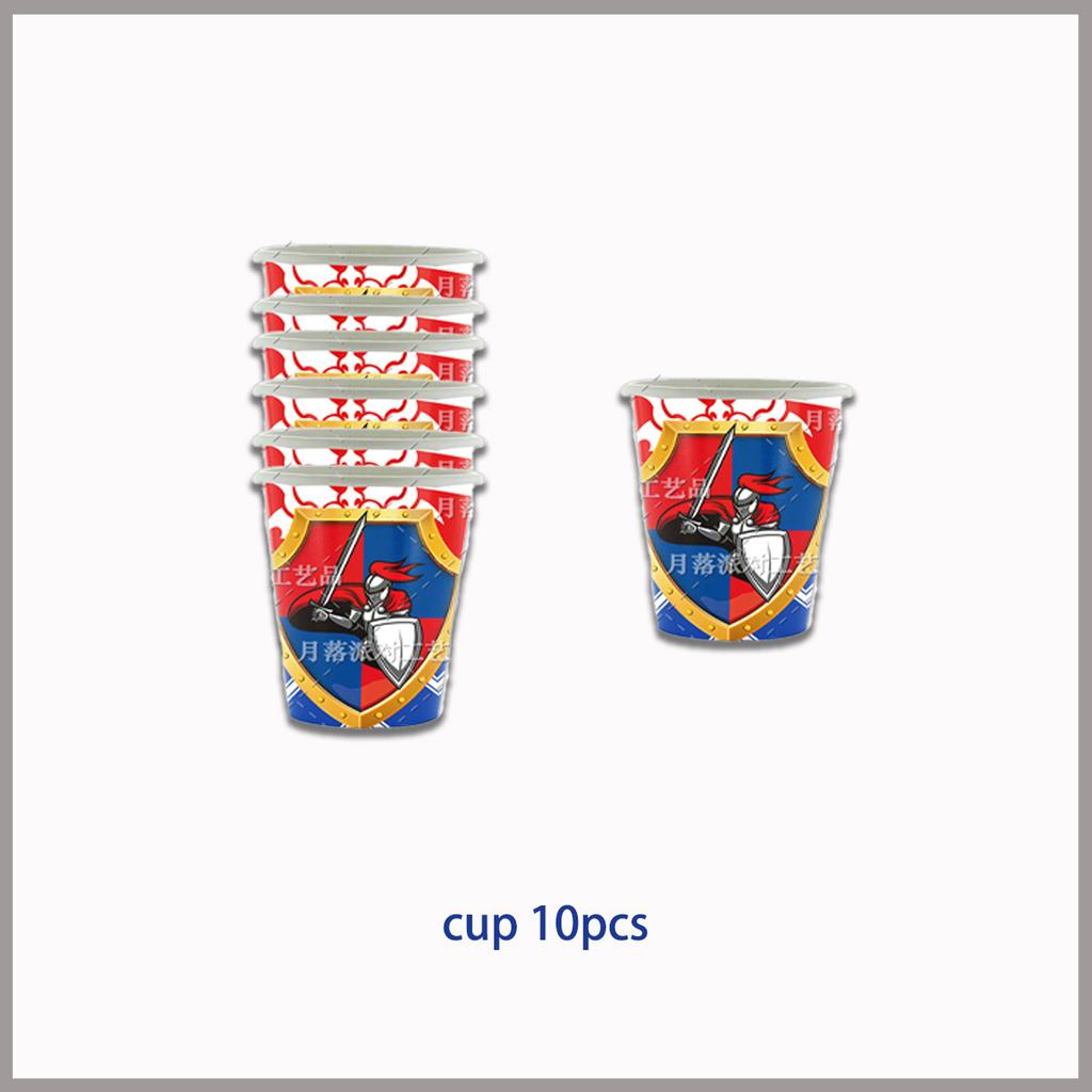 Middle Ages Armored Knight Theme Children's Birthday Party Decoration Supplies Tableware Backdrop Plate Banner Baby Shower Gifts