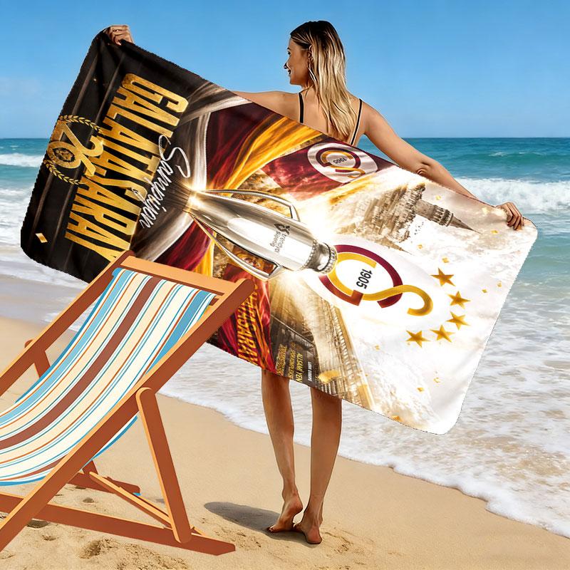 Galatasaray Dream Print Beach Towel, Large Soft Quick Dry Towel for Beach Camping Swimming