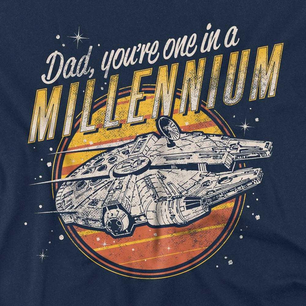 Star Wars Unisex Adult Dad One In A Millennium T-Shirt