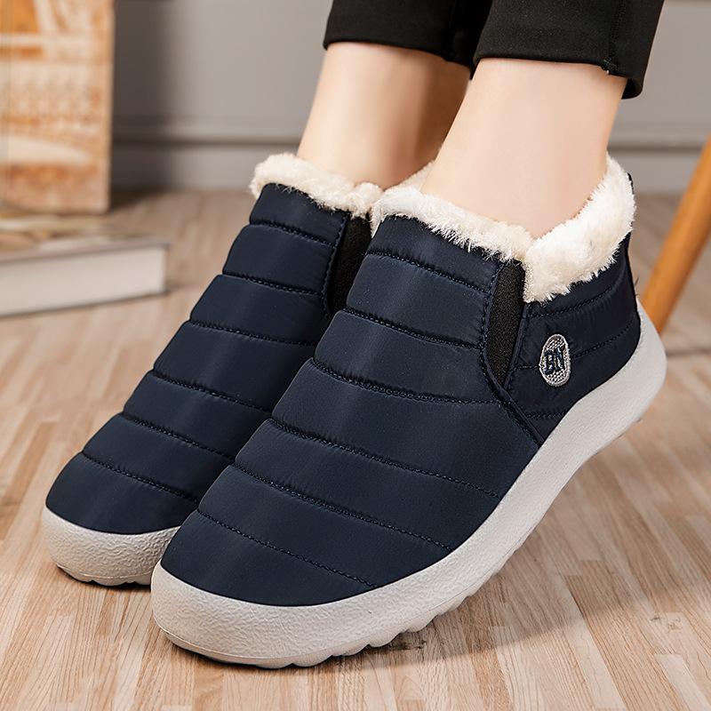 Обувь, Мужская и Женская Зимняя Теплая Хлопковая Обувь, С Мягкой Подошвой Снежные Ботинки EVA Легкая Подошва 35-47 Большой Размер Мужская и Женская