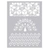 Pochoir pâte polymère Paon 15,3 x 11,4 cm