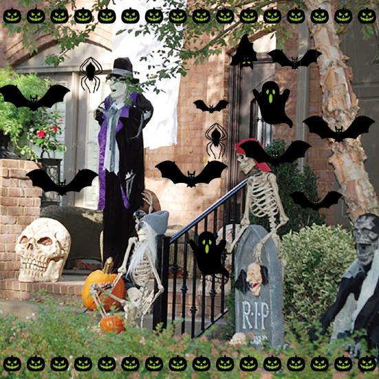 5 шт. подвеска на Хэллоуин, подвесные летучие мыши, пауки, призраки, украшение, жуткий усилитель атмосферы, праздничные принадлежности для вечеринок