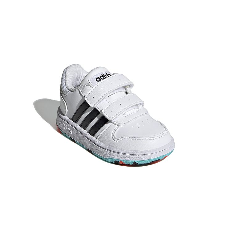 Adidas Neo Hoops 2.0 Comfortable Versatile Durable Low-Top Walking Shoes Baby Shoes White Black H01551