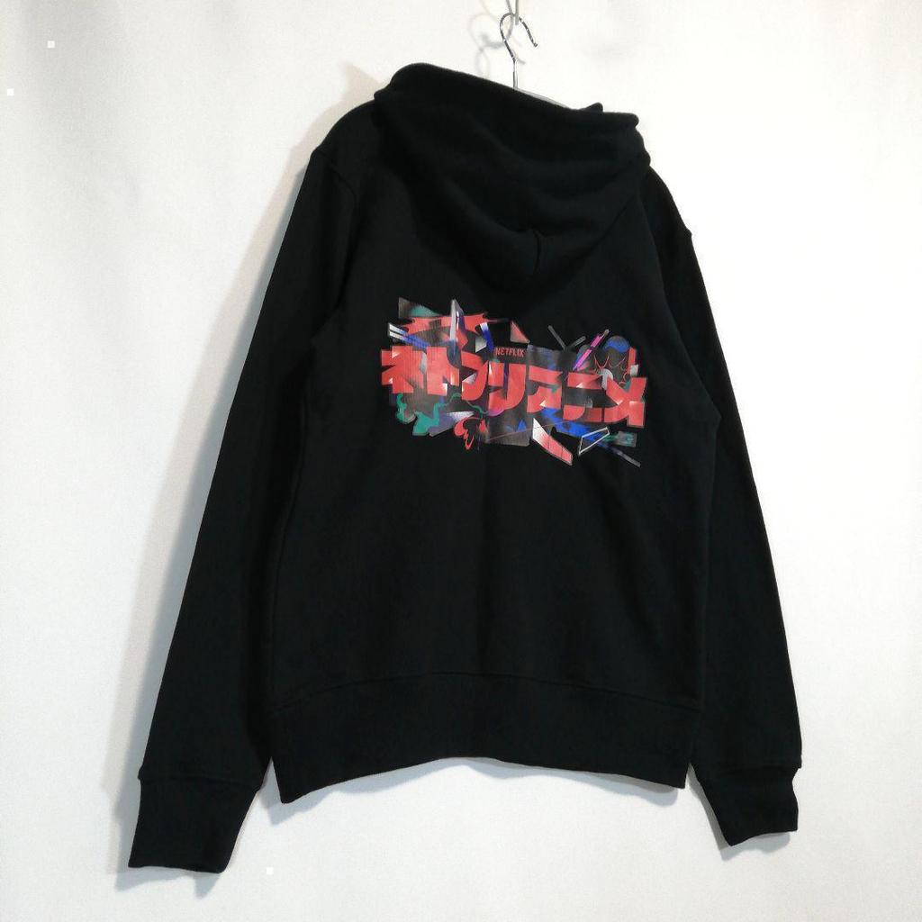 [USED] Netflix Anime Hoodie, Black, Sweatshirt, Size M
