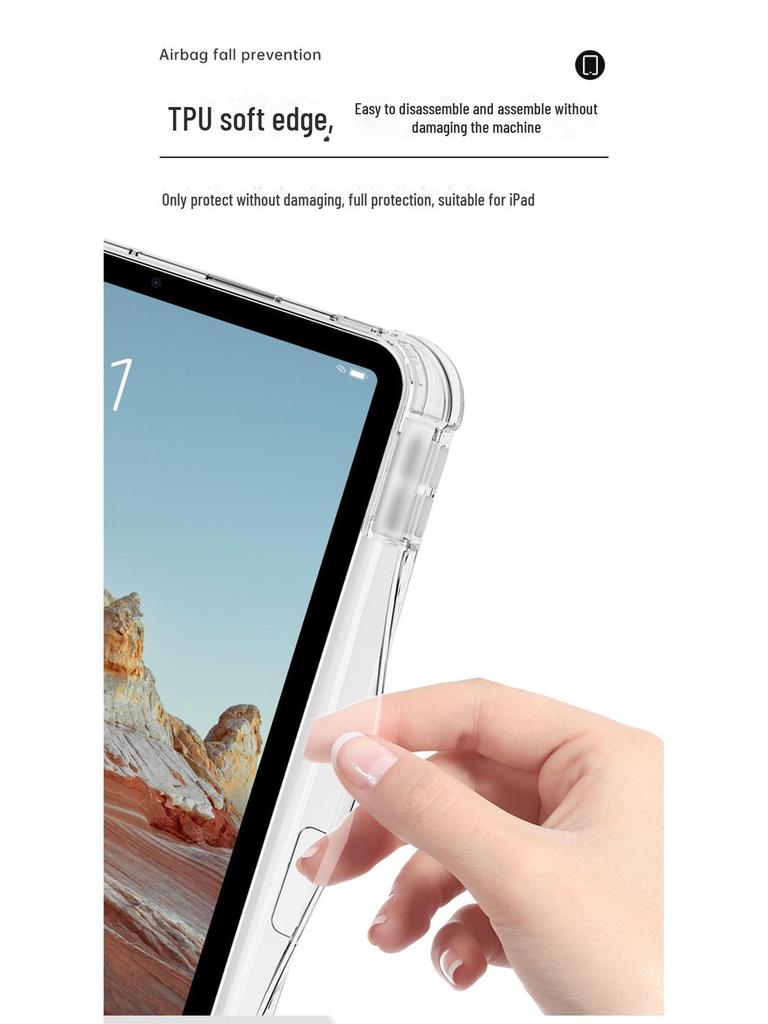 Защитный чехол, устойчивый к изгибу, для 11-дюймового Apple iPad Pro - 10.2 прозрачный акриловый чехол для планшета