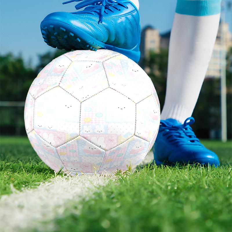 Miffy Print Size 5 Soccer Ball, PU Wear Resistant Football for Match Training and Daily Practice, Birthday Gift for Soccer Fans