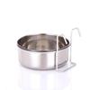 Cat Pet Stainless Steel Hang-on Puppy Bird Feeder Water Drinker Cage Cup Dog Feeding Bowl