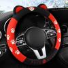 Зимняя мультяшная плюшевая оплетка на руль, подходит для 37-38 см