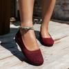 Туфли на плоской подошве с большим круглым носком, женские туфли-бобы, спортивная и повседневная обувь