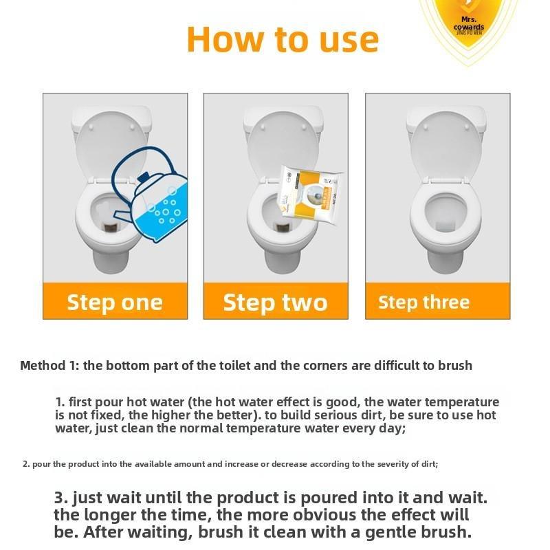Мощный порошок для чистки унитаза для удаления мочевого камня и запаха