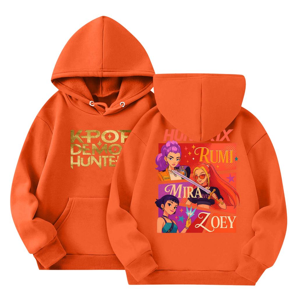 Детская мода Легкий пуловер с длинным рукавом с карманами Толстовка с принтом