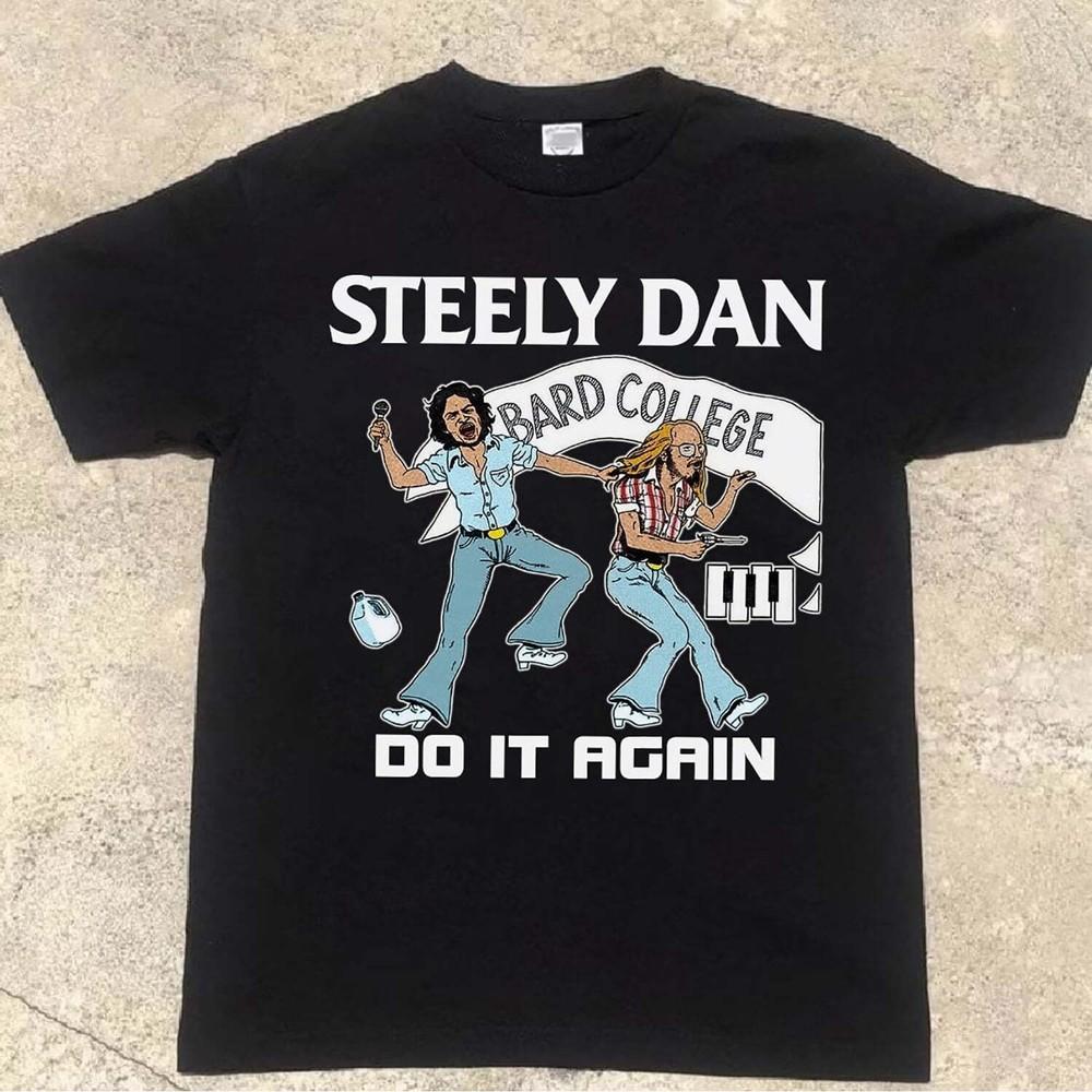 Steely Dan Bard College Do it Again Черная Унисекс Футболка Репринт S-5XL Унисекс Футболка