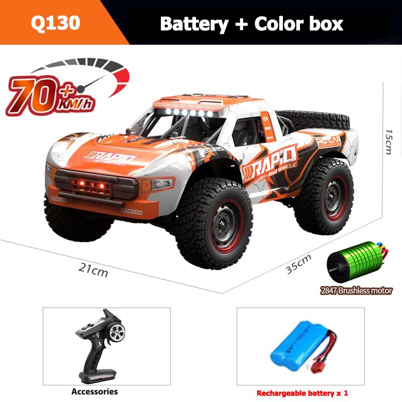 AAYD1 JJRC Q130 1:14 70 KM/H or 50KM/H 4WD RC Car With Light Brushless Motor Cars Remote Controlled High Speed Drift Monster Truck Toy