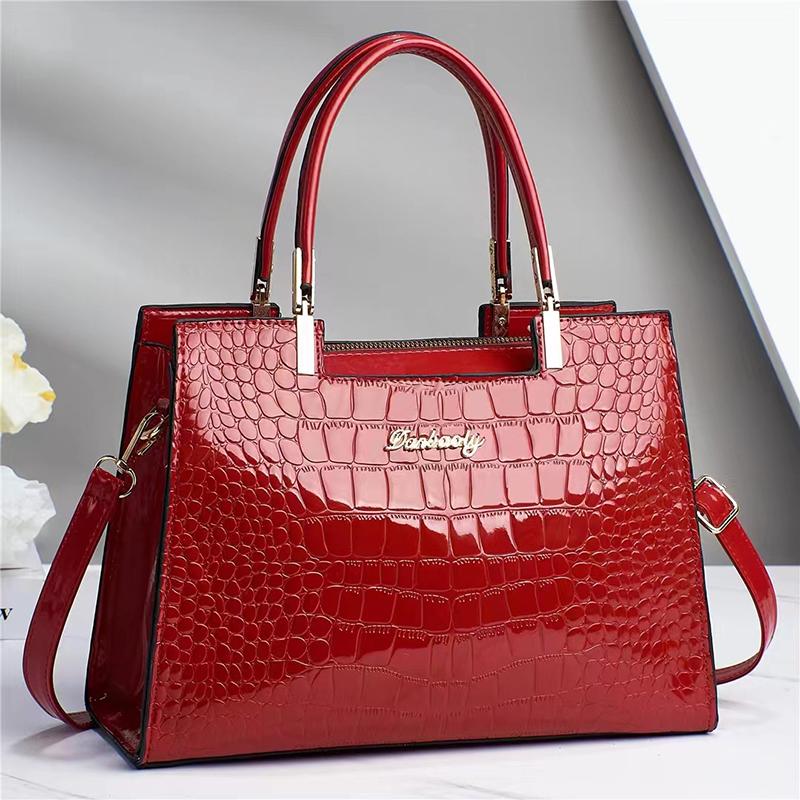 Yogodlns Women Patent Leather Handbag Fashion Satchel Bag Stylish Luxury Design Large Capacity Top Handle Shoulder Crossbody Bags
