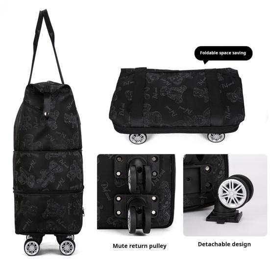 Водонепроницаемая дорожная сумка на колесах, большая вместимость, прочная, легкая в использовании, универсальная, расширяемая, чемоданная сумка для багажа