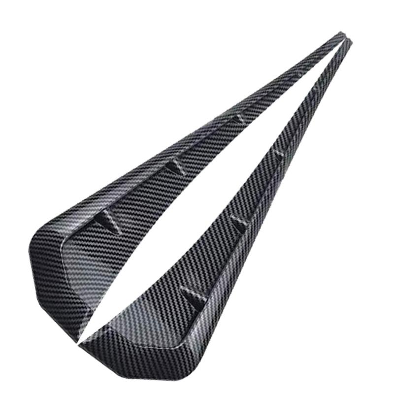 Car Side Fender Vent Sticker Pair Universal Fit ABS Plastic Decorative Wing Trim Black Finish Easy Install Exterior Accessories