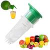 2Pcs Manual Lemon Squeezer Fruit Juicer with Built-in Filter BPA-Free Citrus Juicer with Lid Portable Lime Juicer