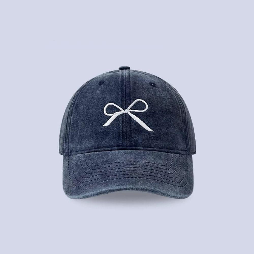 Embroidery Embroidery Bow Baseball Cap Cotton Peaked Cap Apparel Accessories Sun Hat  Men