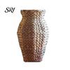 Artisan Woven Vase Rattan Small Braided Boho for Pampas Grass Flower Wicker Decor Arrangement Rustic Farmhouse Handwoven Basket Table Centerpiece