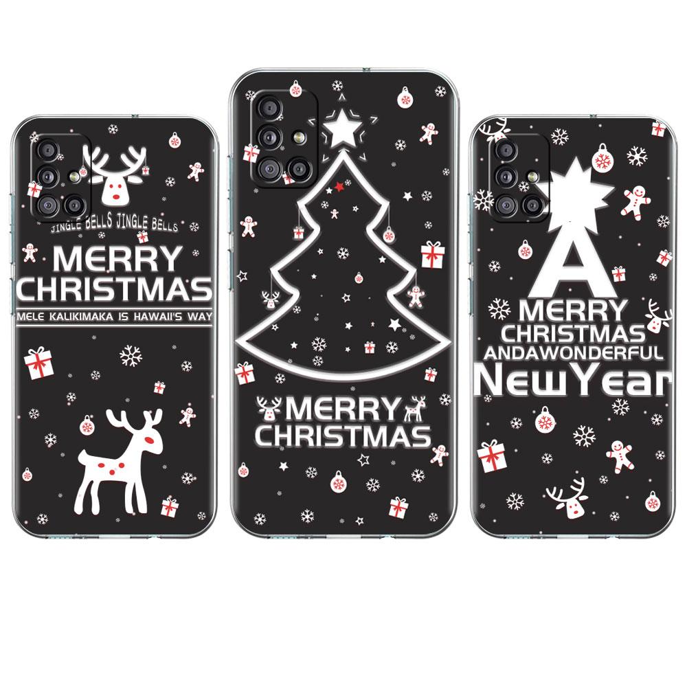 Merry Christmas In Winter Clear Case For Samsung Galaxy A52 A12 A51 A32 A21s A71 A32 A22 50 A70 A31 A72 5G Phone Cover