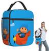Синяя детская мультяшная термосумка для ланча Pocoyo для женщин и детей, герметичные контейнеры для еды, термоланч-бокс, сумка-тоут