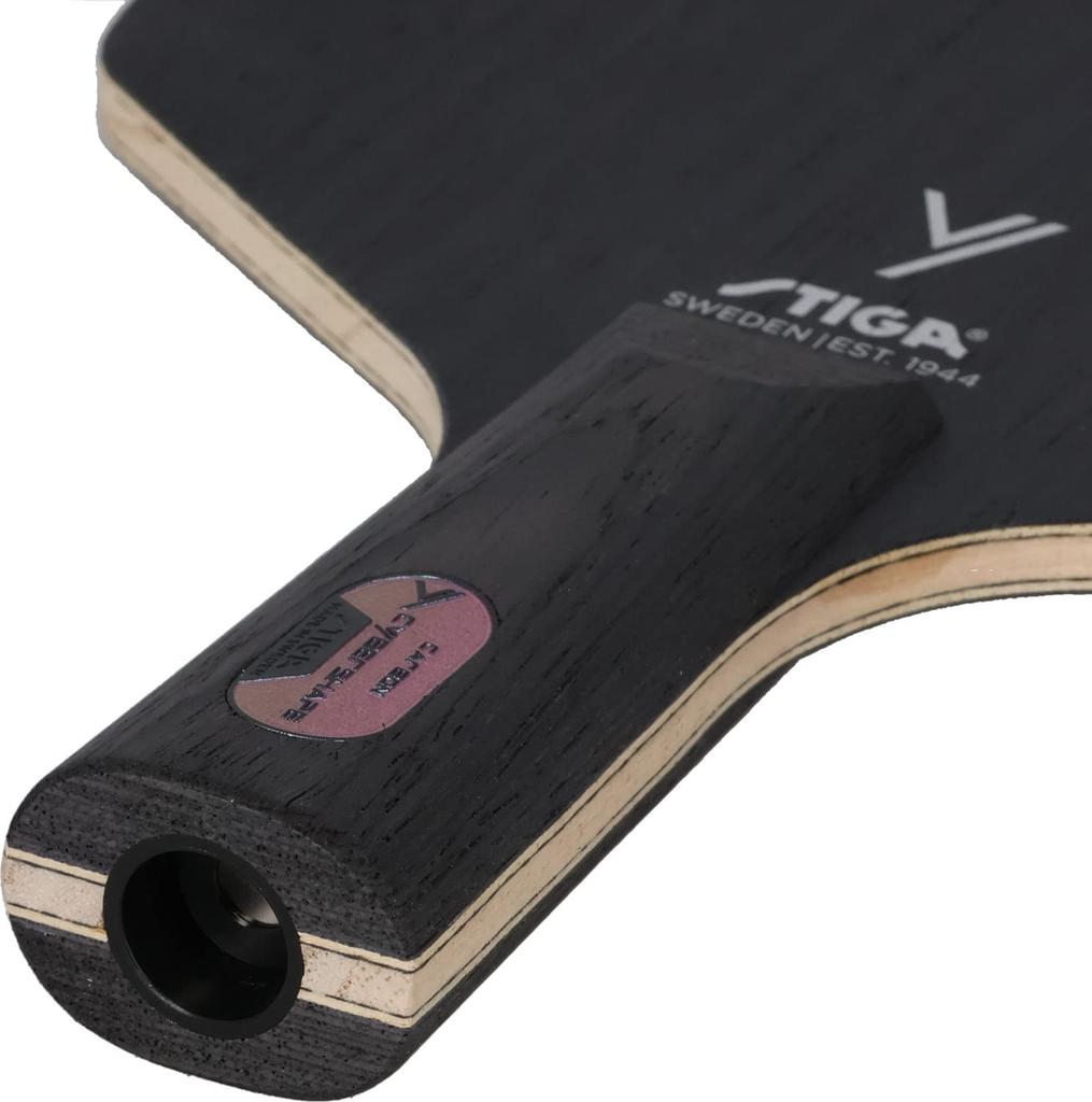 STIGA Cyber Shape Carbon CWT PEN Table Tennis Racket Blade 5 Wood 2 Inner Layers 6.3mm 85g J.T.T.A.A. Approved Sweden